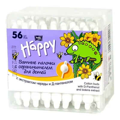 Bella Вaby Happy Палочки ватные с чередой и D-пантенолом 56 шт