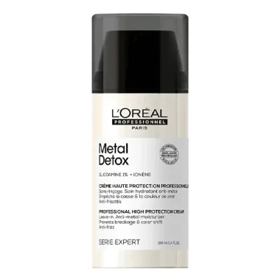 L'Oreal Professionnel Несмываемый крем Metal Detox с высокой степенью защиты обогащен 1% Гликоамином, для всех типов волос 100 мл