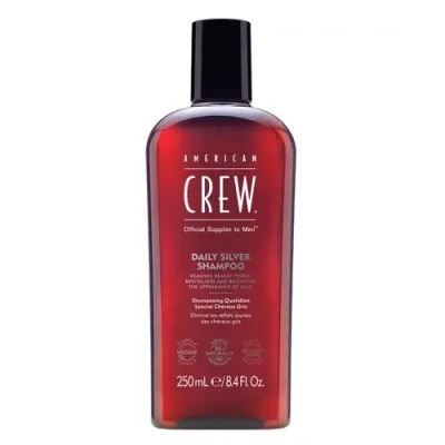 American Crew DAILY SILVER SHAMPOO Oq sochlar uchun kundalik shampun 250ml