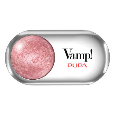 Запеченные сияющие тени VAMP! WET&DRY тон 105 Райский розовый