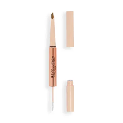 Контурный карандаш для бровей и гель для фиксации FLUFFY BROW DUO Blonde