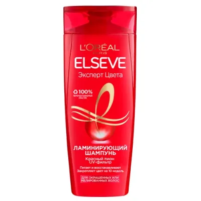L'Oreal Paris Elseve Ламинирующий шампунь "Эльсев, Эксперт Цвета", для окрашенных или мелированных волос, 400 мл