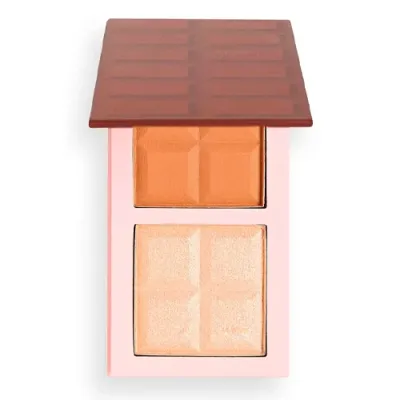 I HEART Лицо  ПАЛЕТКА ДЛЯ КОНТУРИРОВАНИЯ: БРОНЗЕР И ХАЙЛАЙТЕР  CHOCOLATE CONTOUR BAR  Light
