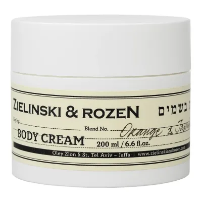 Zielinski & Rozen Body cream in a jar of Orange, Jasmine, Vanilla   Крем для тела в банке Апельсин, Жасмин, Ваниль 200мл