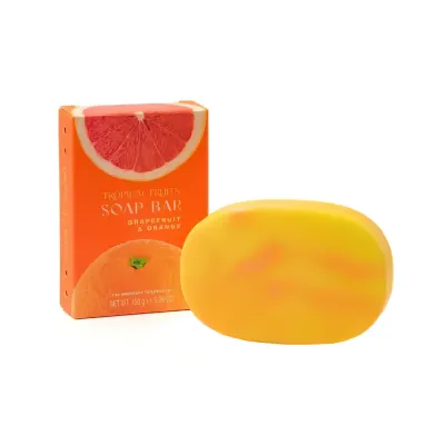 Tropical Fruit Orange & Grapefruit Marbled Glycerine Soap Boxed