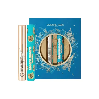Gift set : Mascara with scenic effect (super-volume) "Cabaret Premiere" tone 01, 9 ml, 1 pc; Mascara with a twist effect