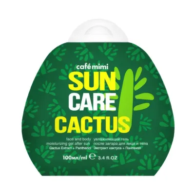 Yuz va tana uchun quyoshdan keyingi namlantiruvchi gel Cactus, 100 ml