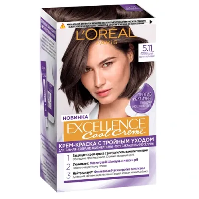 L'Oreal EXCELLENCE Creme Краска д в-с  тон 5.11, Уль-ый, Св-Каш-вый