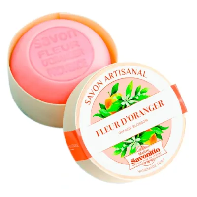 Maitre Savonitto Orange BLOSSOM, with sweet almond oil Wooden Box 100g Мыло АПЕЛЬСИНОВЫЙ ЦВЕТ с маслом сладкого миндаля