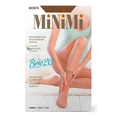 Minimi Носки женские MNM calz. Brio 20 Mini Brio 20 носки (2 пары) Nero 0