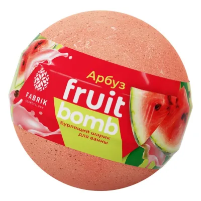 Fabrik Cosmetology Шарик бурлящий для ванны Mono Fruit Bomb Арбуз 120 г