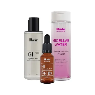 A gift set for a face with a lifting effect LIFTING COMPLEX (250+150+30) ml 4 pcs