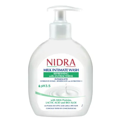 Nidra  Молочко для интимной гигиены Refreshing Свежесть с дозатором MILK IINTIMATE WASH REFRESHIING ANTIBACT 300ML