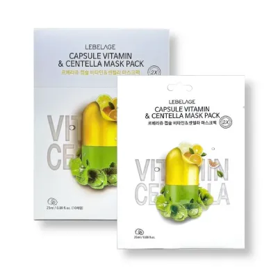 Тканевая маска с витамином и центеллой CAPSULE VITAMIN&CENTELLA 2X MASK PACK