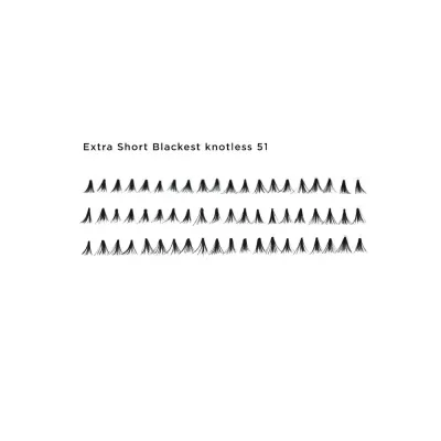 Artificial Lashes FLARE 51 Extra Short Blackest Knotless / Sun'iy kirpiklar