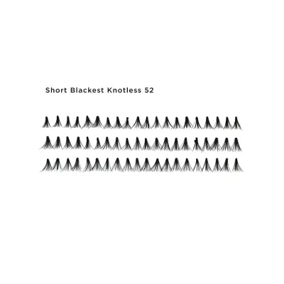 Artificial Lashes FLARE 52 Short Blackest Knotless / Sun'iy kirpiklar