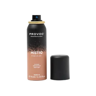 Mistiq Spray Foundation 40 Dune 75ML / Тональный спрей PROVOC MISTIQ, оттенок 40 Dune, 75 мл
