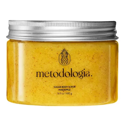 Cosmetology Скраб для тела антицеллюлитный сахарный Ананас Body scrub pineapple 480гр Metodologia