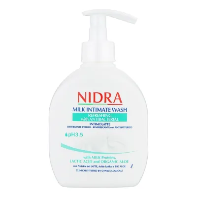 Nidra Гель для интимной гигиены с антибактериальными свойствами MILK IINTIMATE WASH REFREMOISTURIZING 300ML