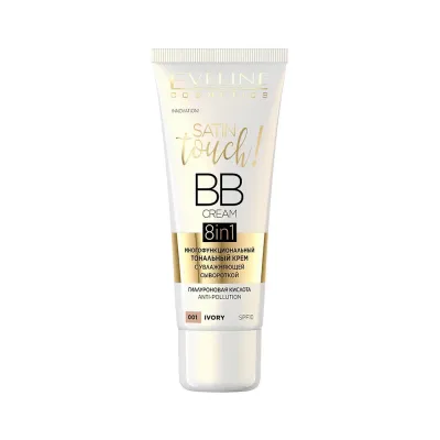 Многофункциональный тональный крем с увлажняющей сывороткой - 001 Ivory Satin Touch BB Cream 8in1, 30мл