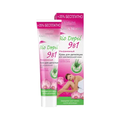 Ultra-safe depilatory cream for sensitive skin 9in1, 125ml