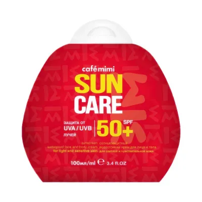 Солнцезащитный водостойкий крем для лица и тела SPF50+, 100 мл