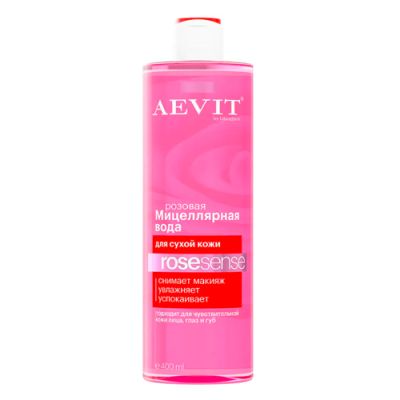 AEVIT BY LIBREDERM ROSESENSE xira va quruq teri uchun pushti mitsellyar suv 400 ml
