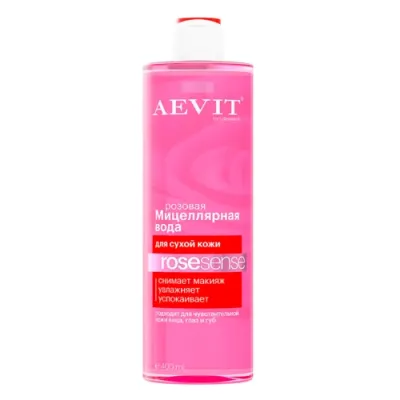 Aevit BY LIBREDERM мицеллярная вода розовая Rosesense для тусклой и сухой кожи 400 мл