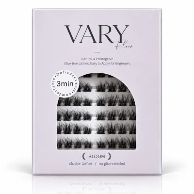 Самоклеющиеся пучковые ресницы Vary Flow Bloom без клея 10 рядов