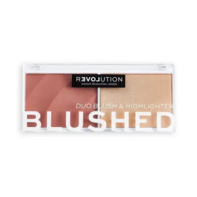 RELOVEREVOLUTION ПАЛЕТКА РУМЯНА И ХАЙЛАЙТЕР BLUSHED Kindness