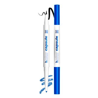 B.COLOUR PRO Capsule Карандаш-лайнер для глаз с шиммером 2в1 / 02 Blue sapphire,1*0,1 г, 1*0,35 г