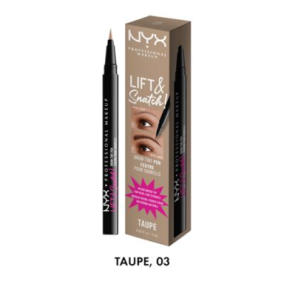 NYX Лайнер-тинт для бровей Lift N Snatch Brow Tint PEN, Оттенок 03, TAUPE, 1 мл