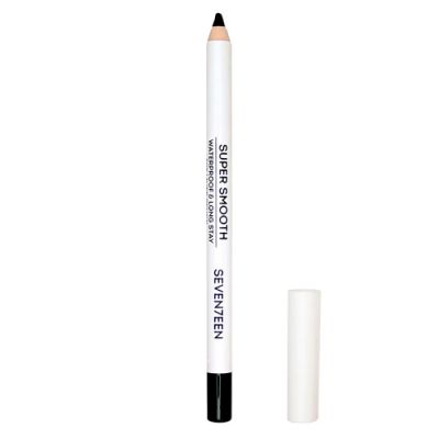 Seventeen Карандаш для век водостойкий тон 01 с витамином Е Super Smooth W/P&Longstay черный бархат