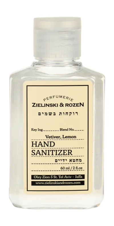 Zielinski & Rozen Sanitizer Hand Gel Vetiver, Lemon, Bergamot  Санитайзер Гель для рук Ветивер, Лимон, Бергамот 60мл