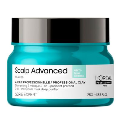 Глубоко очищающий шампунь-маска 2-в-1 Scalp Advanced для кожи головы, склонной к жирности, 250 мл