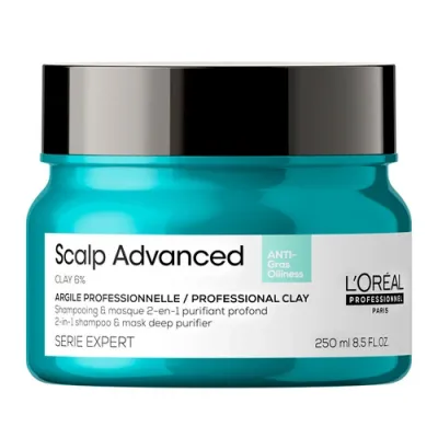 Глубоко очищающий шампунь-маска 2-в-1 Scalp Advanced для кожи головы, склонной к жирности, 250 мл