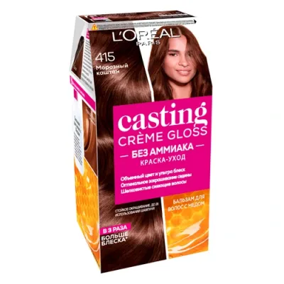 L'Oreal CASTING CREME GLOSS Soch bo'yog'i, ton 415, Muzli kashtan