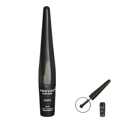 Liner Wheel Liquid Eyeliner 02 Shiny Black Устойчивая подводка для глаз EWL02