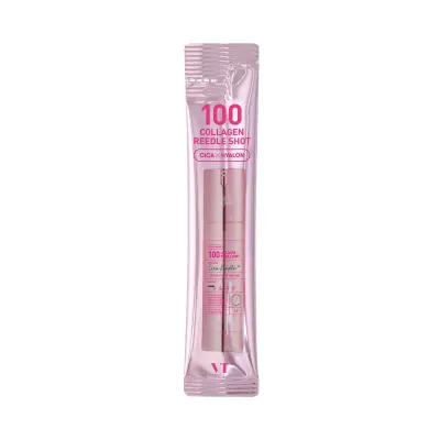 VT 100 COLLAGEN REEDLE SHOT Microneedle Facial Booster Serum with collagen in a 2 ml mini sachet