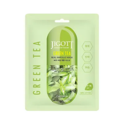 Yuz uchun mato niqob  GREEN TEA REAL AMPOULE MASK