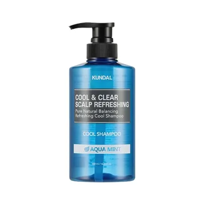 Шампунь бессульфатный охлаждающий COOL/CLEAR Scalp Refreshing Shampoo 500ML (KUNDAL) Aqua Mint
