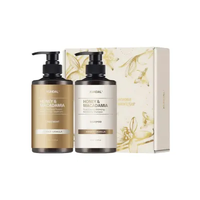 A set of hair products: shampoo NATURE HAIR CARE HOLIDAY EDITION/300ML+300ML - AMBER VANILLA
