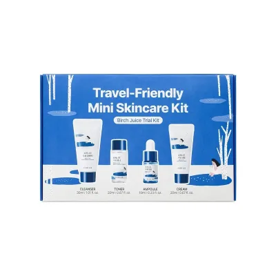 Birch Juice Trial KIT(Cleanser 30ml + Toner 20ml + Ampoule 10ml + Crea Набор ROUND LAB с березовым соком