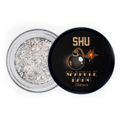 SHU SU ГЛИТТЕР ДЛЯ МАКИЯЖА ЛИЦА И ТЕЛА Sparkle Bang SHU №134 серебряный