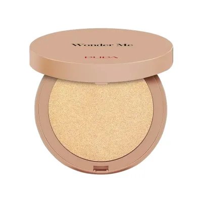 Компактный хайлайтер для лица Wonder ME Glow тон 102 Чистое золото