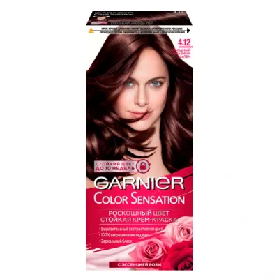 Garnier Color Sensation Garnier Стойкая крем-краска для волос Color Sensation Роскошь цвета № 4.12 Холодный Алмазный Шатен 110 мл