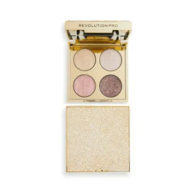 PRO ПАЛЕТКА ТЕНЕЙ ДЛЯ ВЕК CRYSTAL EYE QUAD Gold Crystal