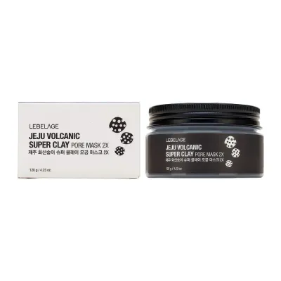 вулканическая маска для очищения пор VOLCANIC SUPER CLAY PORE MASK 2X