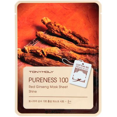 Маска для лица PURENESS 100 RED GINSENG MASK SHEET2