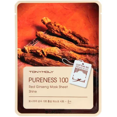 Маска для лица PURENESS 100 RED GINSENG MASK SHEET2
